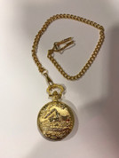 Traditional Railroad Pocket Watch - Shiny Gold