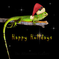 Happy Holidays, Santa Claus Iguana