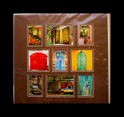 "Tortola style "9 photographs from our "shabby Chic" collection mounted in one 18x18 mat. 