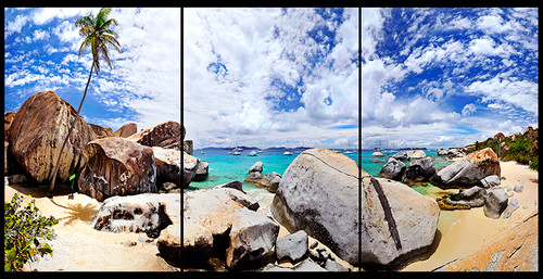 View from the Baths 2 panorama Triptych V Metal