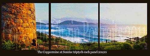 Coppermine triptych pt canvas