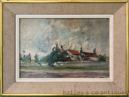 Antique or Vintage French Oil Painting on Board Impressionism - FR00S