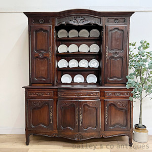 Antique French Louis XV Provincial Oak Kitchen Dresser - FR010