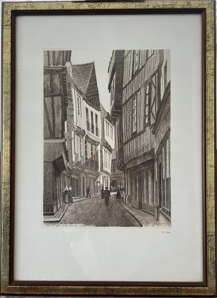 Vintage French Framed Lithograph Jean Jacquin 49 of 200 - SF148Jacquin