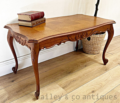 Antique French Oak Elegant Louis style Coffee Table - C244