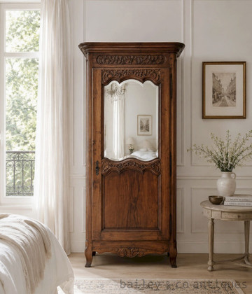 Antique French Rare Armoire Bonnetiere Oak Louis Style c1800’s - C185
