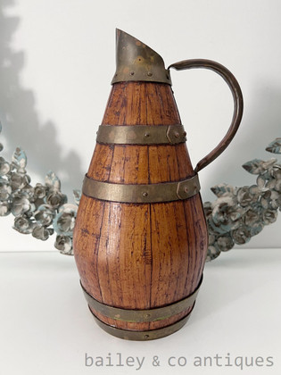 A Vintage French Wooden Wine or Cider Pitcher - E328