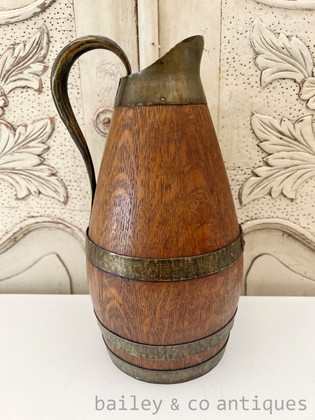 A Vintage French Wooden Wine or Cider Pitcher Bar - E549