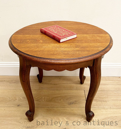 A Vintage French Oak Side Table Louis Style (Another listed) - E193b