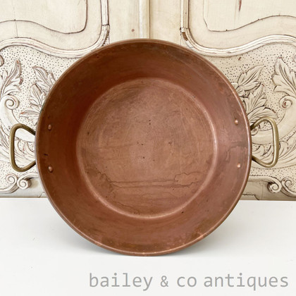 Antique French Copper Jam Pan Confiture Basin - E565