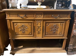 An Antique French Beautifully Carved Buffet - D055