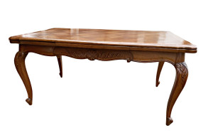 An Antique French Louis XV Style Oak Extension Table - D019