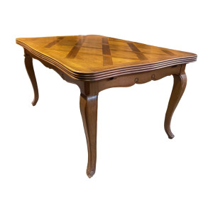 Antique French Louis XV Style Oak Extension Table - D053
