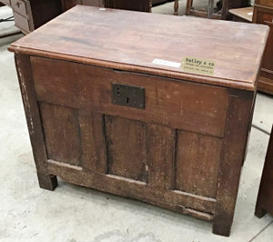 An Antique French Chestnut Coffer Chest - E150