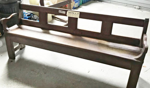An Antique French Chestnut Bench Seat - E164