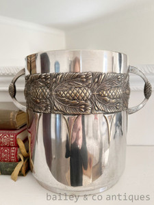 An Antique WMF Silver Plated & Brass Ice Wine Champagne Bucket - E337