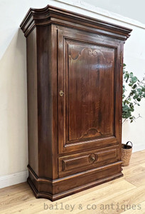 A Superb Antique French Solid Oak Armoire 19th Century- D121