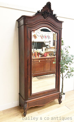 An Antique French Louis Style Walnut Armoire - E011