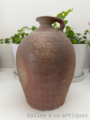 An Antique French Wine or Oil Earthenware Jug - B077s