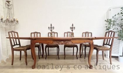 A Vintage French Louis XV Style Extension Dining Table 262cm Long - E021