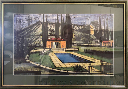 French Bernard Buffet Framed Print "La piscine de Baume" - BernardBuffet