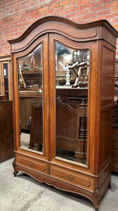 An Antique French Louis XV Style Walnut Armoire - G079