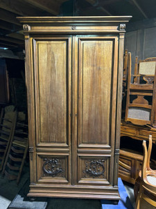 An Antique French Armoire Carved Mythical Dragons - G052