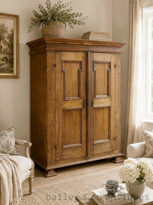A Rare Antique French Genuine Provincial Oak Armoire – Late 18th - Early 19th Century - G019