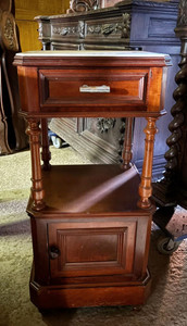 An Antique French Marble Topped Bedside or Side Table  - G068