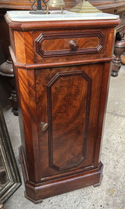 An Antique French Louis Philippe Style Marble Topped Bedside or Side Table  - G062
