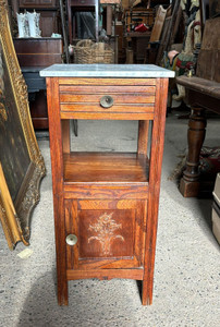 A French Art Deco Marble Topped Bedside or Side Table  - G032