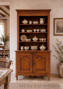 Antique French Provincial Oak Vaisselier Dresser Buffet – 19th Century - G024