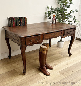 Antique French Oak Louis XV Style Writing Table Desk – Circa 1920 - G030