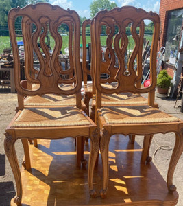 Antique French Set of Six Dining Chairs - G076