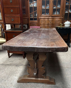 Antique French Stretcher Based Dining Table - G059