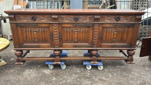 Antique French Renaissance Revival Oak Sideboard – Early 20th Century - G015