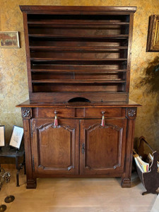Antique French Provincial Oak Dresser Buffet with Plate Rack – Early 19th Century - G013