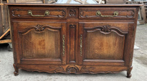 Antique French Louis XV Oak Buffet Sideboard – Mid 19th Century - G003