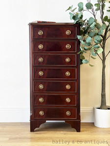 A Vintage French Mahogany Seminaire Chest of Drawers – Early 20th Century - G009