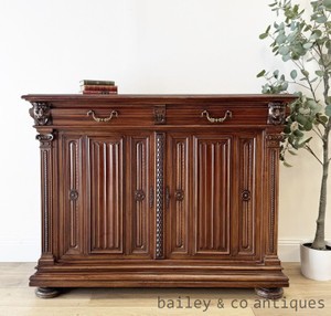 Antique French Renaissance Revival Sideboard – Late 19th Century - G007