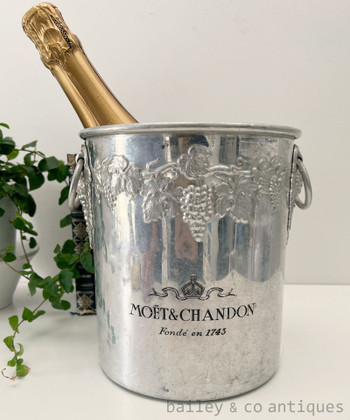 A Vintage French Moet & Chandon Aluminium Champagne Bucket - E390