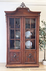 Antique French Louis XVI Style Display Cabinet Bookcase – Late 19th Century - G039