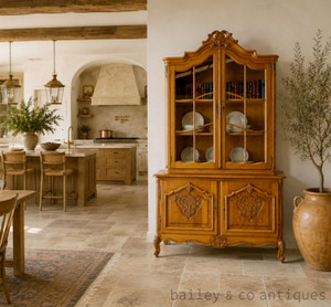 An Antique French Louis XV Display Cabinet - G014