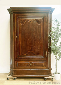 An Antique French Oak Louis XIV Style Armoire Cabinet – Circa 1880 - G031