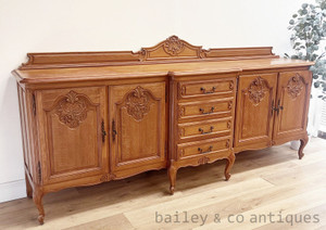 An Antique French Oak Louis XV Style Enfilade Sideboard – Circa 1920 - G028