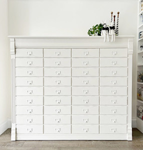 A Large Hamptons Antique Style 36 Drawer Storage Chest  - D36