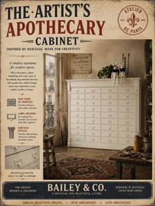 36 Drawer Large Apothecary Cabinet – Hamptons Style Storage Chest  LIMITED TIME FREE DELIVERY - D36