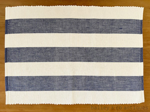 Set of Six Rans Alfresco Placemats Blue Stripe 33 x 48 cm – 100% Cotton - Rpmb