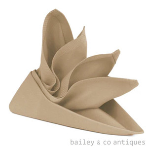 Set of 6 Rans Lollipop Taupe 100% Cotton Napkins 45cmx45cm - RLNW