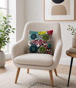 Cushion Cover Modern Retro Heavy Quality with Buttons 40cm x 40cm - Africa40